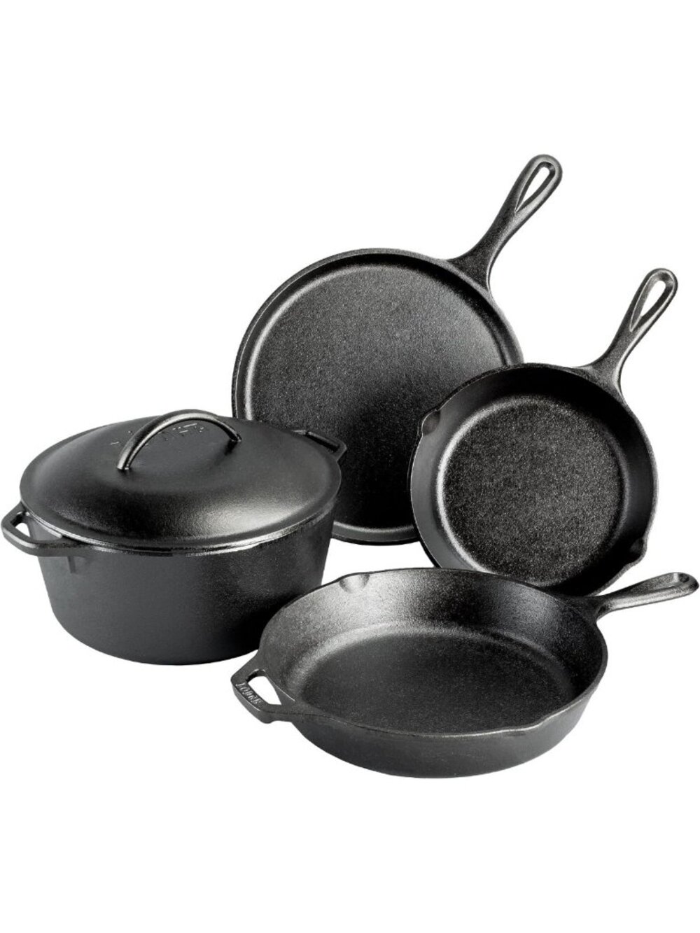 Lodge Cast Iron 5-Piece Set, PFAS-Free Pre-Seasoned Kitchen Set